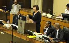 FILE: Gauteng Finance MEC Barbara Creecy delivers her budget speech in the Gauteng Legislature on 15 November 2017. Picture: @GautengProvince/Twitter
