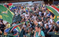 Supporters welcome the Springboks at the FNB Stadium in Soweto, Johannesburg during the team's Webb Ellis Cup parade on 2 November 2023. Picture: Jacques Nelles/Eyewitness News