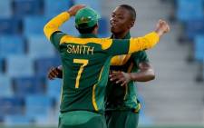 Junior Proteas bowler Kagiso Rabada celebrates claiming another wicket. Picture: Facebook.com