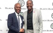 BBC CEO Kganki Matabane welcomes the newly-elected president of the council, Sandile Zungu. Picture: @KgankiMatabane/Twitter