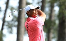 Tiger Woods of the United States plays his shot from the fourth tee during a practice round prior to the start of the 2018 Masters Tournament at Augusta National Golf Club on 2 April 2018 in Augusta, Georgia. Picture: AFP