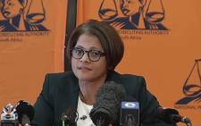 FILE: Hermione Cronje, the head of the Investigating Directorate (ID) in the Office of the National Director of Public Prosecutions as well as National Prosecuting Authority (NPA) head Shamila Batohi, briefed Parliament on Friday. Picture: Screengrab