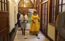 Energy Minister Mmamoloko Kubayi arriving in Parliament to deliver her speech at the department's budget vote. Picture: Twitter/@Energy_ZA.