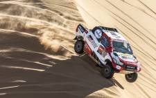 Toyota's Fernando Alonso and Marc Coma during stage 8 of the Dakar Rally on 13 January 2020. Picture: @dakar/Twitter