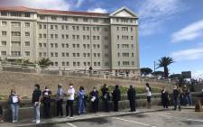 Private sector general practitioners line up on Sunday, 21 February 2021, to receive their inoculations at Groote Schuur and Tygerberg Hospitals in the Western Cape. Picture: Lizell Persens/Eyewitness News.
