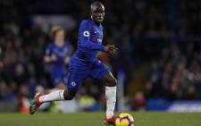 FILE: Chelsea midfielder N'Golo Kante runs with the ball during the English Premier League football match between Chelsea and Newcastle United at Stamford Bridge in London on 12 January 2019. Picture: AFP