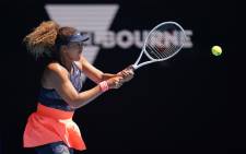 Japan's Naomi Osaka hits a return during a match at the Australian Open. Picture: @AustralianOpen/Twitter