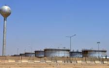 A picture taken on 15 September 2019 shows an Aramco oil facility at the edge of the Saudi Arabian capital Riyadh. Picture: AFP