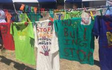 The ‘Air your Dirty Laundry’ campaign was launched on 3 December, 2015 by the Saartjie Baartman Centre for women and children in Manenberg. Picture: Monique Mortlock/EWN.