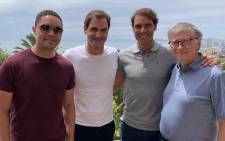 (From L-R) Trevor Noah, Roger Federer, Rafa Nadal and Bill Gates. Picture: Trevor Noah/Facebook.