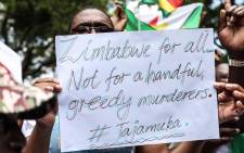 Protesters outside the Zimbabwean embassy in Pretoria on 16 January 2019. Picture: Abigail Javier/EWN