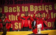 President Cyril Ramaphosa addresses the Cosatu Congress 2018 at Gallagher Convention Centre in Midrand. Picture: Kayleen Morgan/EWN