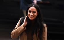In this file photo taken on 7 January 2020 Britain's Meghan, Duchess of Sussex reacts as she arrives to visit Canada House, in London, in thanks for the warm Canadian hospitality and support they received during their recent stay in Canada. Picture: AFP