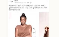 An image from Dove's advert which caused a stir on social media. Picture: Twitter