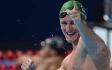 Cameron Van der Burgh is working hard to obtain more medals in the 2016 Olympics. Picture: AFP.