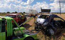 A man was seriously injured in a vehicle collision on the R501 near Potchefstroom on 2 April 2021. Picture: @ER24EMS/Twitter