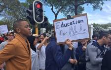 Students protest at Parliament in Cape Town for free education on 22 September 2016. Picture: EWN.