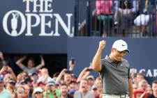 FILE: Francesco Molinari celebrates victory in the British Open at Carnoustie on 22 July 2018. Picture: @TheOpen/Twitter.