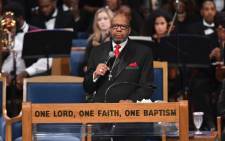 Rev. Jasper Williams Jr. gives eulogy at Aretha Franklin's funeral at Greater Grace Temple on 31 August 2018 in Detroit, Michigan.  Picture: AFP