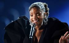 In this file photo taken on 10 February 2019 Singer Halle Bailey of Chloe x Halle performs onstage during the 61st Annual GRAMMY Awards at Staples Center in Los Angeles. Picture: AFP
