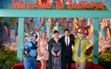 Singer Shakira and actors Ginnifer Goodwin and Jason Bateman pose with Nick Wilde and Judy Hopps characters during the Los Angeles premiere of Walt Disney Animation Studios' 'Zootopia' on February 17, 2016 in Hollywood, California. Picture: Zootopia official Facebook page.