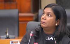 A video screengrab of advocate Andrea Johnson during an interview for the position of prosecutions boss at the Union Buildings in Pretoria on 15 November 2018. Picture: YouTube