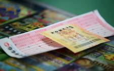  FILE: A Powerball ticket. Picture: AFP.