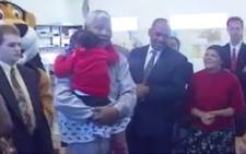 FILE: A screengrab of a video showing former President Nelson Mandela singing "Twinkle, twinkle little star".