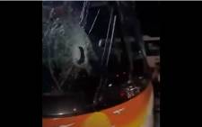 There have been attacks aimed at long-distance buses between Eastern Cape and the Western Cape. Picture: @_ArriveAlive/Twitter.