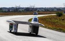 A solar-powered car participates in the 2016 Sasol Solar Challenge. Picture: Solarchallenge.org.za