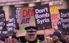 FILE. The masses took to the streets of London to protest against Syrian airstrikes. Picture: Supplied.