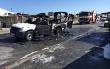 Disgruntled taxi drivers torched at least three vehicles in Cape Town in protest against the rollout of the MyCiTi bus service. Picture: Natalie Malgas/EWN.