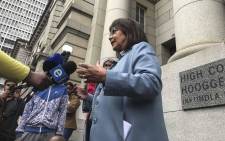 FILE: Cape Town Mayor Patricia de Lille addresses the media outside of the Cape Town High Court. Picture: Cindy Archillies/EWN