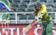 South Africa's Sune Luus powers her shot to the boundary. Picture: @OfficialCSA/Twitter