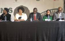 President Cyril Ramaphosa (centre)  addressed a Women's Day event at the Mbekweni Rugby Stadium in Paarl. Picture: Graig-Lee Smith/EWN.