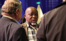 ANC Secretary General Gwede Mantashe shares a moment with FFPlus leader Pieter Mulder and Piet Croukamp. Picture: Christa Eybers/EWN.