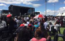 Fans of the late gospel star Lundi Tyamara have gathered at the Zwelethemba Stadium in Worcester to bid farewell on 5 February 2017. Picture: Kevin Brandt/EWN.