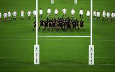 England watch the All Blacks doing the haka ahead of the start of their Rugby World Cup semifinal match in Yokohama, Japan on 26 October 2019. Picture: @rugbyworldcup/Twitter