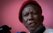 Economic Freedom Fighters leader Julius Malema during the media briefing at the party’s headquarters in Braamfontein, Johannesburg on 16 May 2019. Picture: Sethembiso Zulu/EWN