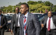 FILE: Duduzane Zuma arrives for his court appearance at Randburg Magistrates Court along with his father Jacob on 26 October 2018. Picture: Thomas Holder/EWN