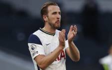 Tottenham Hotspur striker Harry Kane reacts at the final whistle during the English Premier League football match between Tottenham Hotspur and Aston Villa at Tottenham Hotspur Stadium in London, on 19 May 2021. Picture: Paul Childs/AFP