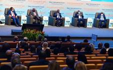 President Cyril Ramaphosa among other leaders at the Senegal Peace and Security Conference in Dakar on 6 December 2021. Picture: GCIS