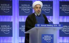 Iranian President Hassan Rouhani speaks at the World Economic Forum in Davos on 23 January 2014. Picture: World Economic Forum. 