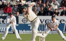 Australia's Nathan Lyonon bats during the Ashes cricket test match between England and Australia. Picture: AFP