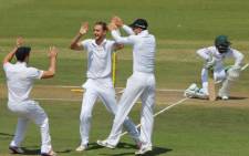 Earlier in the day, England were bowled out for 323 with Kagiso Rabada picking up his maiden test five wicket haul. Picture: @OfficialCSA.