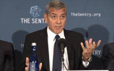 FILE: Actor George Clooney, human rights activist and co-founder of Sentry, speaks during a news conference on 12 September 2016 in Washington, DC. Picture: AFP.
