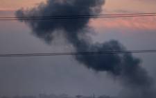 This picture taken from the Israeli side of the border with the Gaza Strip on November 10, 2023, shows smoke rising over Gaza during an Israeli strike on the Palestinian enclave, amid ongoing battles between Israel and the Hamas movement. Picture: KENZO TRIBOUILLARD/AFP.