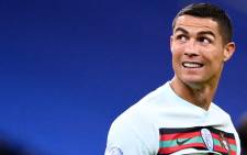 Portugal's forward Cristiano Ronaldo looks on during the Nations League football match between France and Portugal, on 11 October 2020 at the Stade de France in Saint-Denis, outside Paris. Picture: AFP
