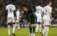 Real Madrid's Cristiano Ronaldo reacts after missing a shot on goal during the UEFA Champions League Group H football match between Tottenham Hotspur and Real Madrid at Wembley Stadium in London, on November 1, 2017. Picture: AFP