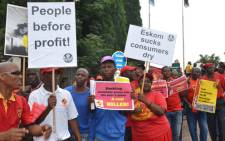 Protesters against Eskom's price hike outside Gallagher Estate in Midrand on 30 January 2013. Picture: Lesego Ngobeni/EWN